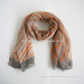 lady's infinity scarf,new trible stripe printing viscose scarf shawl,muslin shawl
